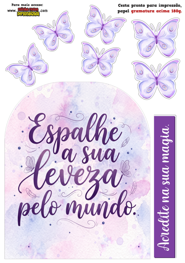 Caixa Cesta Borboleta Modelo Gratuita PAINEL 724x1024 - Caixa Cesta Borboleta Modelo Gratuita