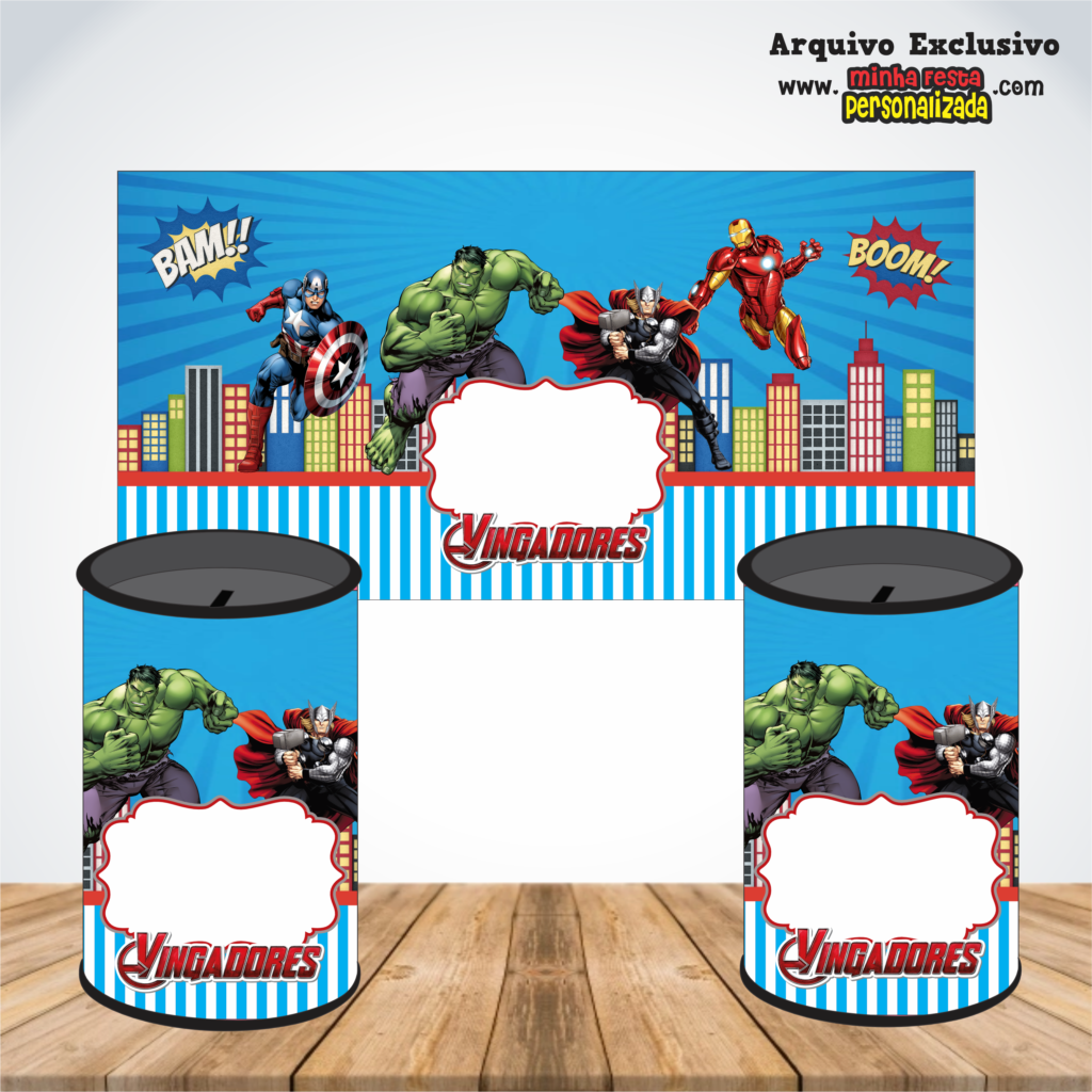 VINGADORES 1024x1024 - Rotulos Para Cofrinhos Personalizados Para Imprimir