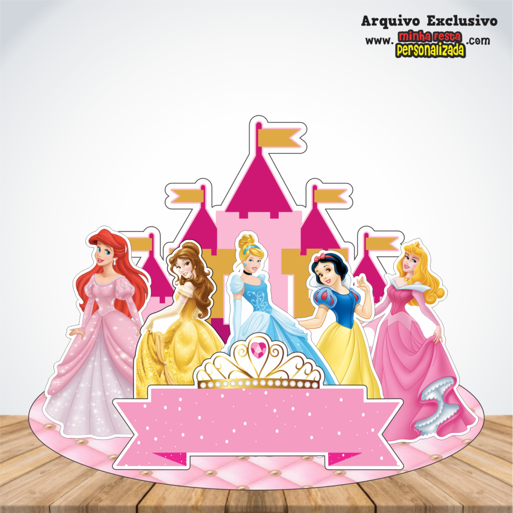 Topos de Bolo Cenário do Drive Para Imprimir PRINCESAS DISNEY 1024x1024 - Topos de Bolo Cenário do Drive Para Imprimir