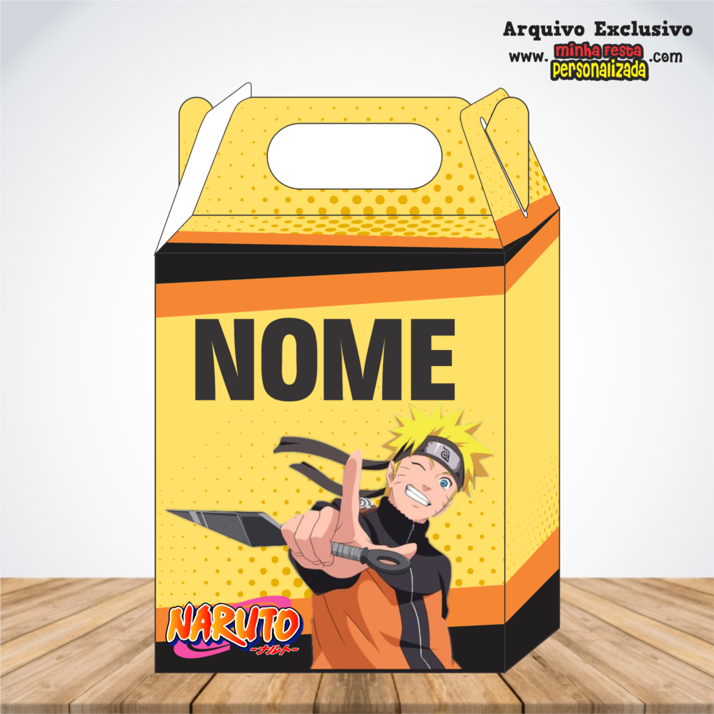 NARUTO 1024x1024 - Caixa Maleta Diversos Temas Pronto Para Imprimir