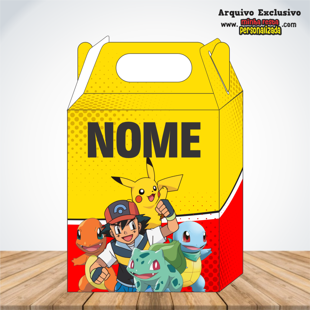 POKEMON 1024x1024 - Caixa Maleta Diversos Temas Pronto Para Imprimir