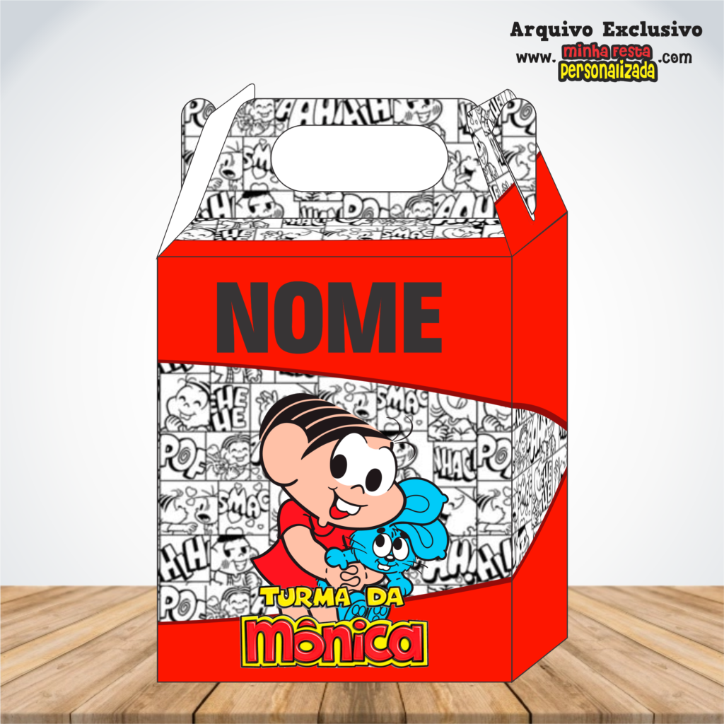 TURMA DA MONICA 1024x1024 - Caixa Maleta Diversos Temas Pronto Para Imprimir
