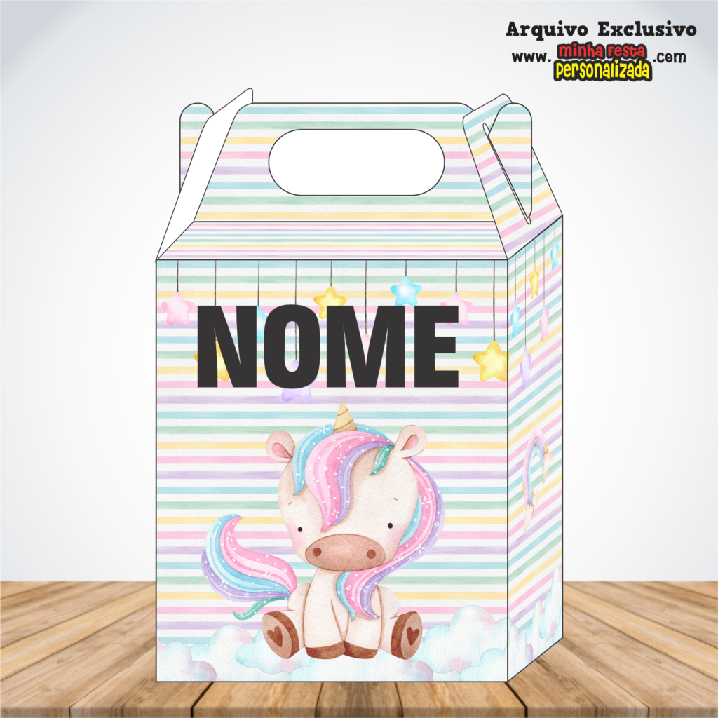UNICORNIO 1024x1024 - Caixa Maleta Diversos Temas Pronto Para Imprimir