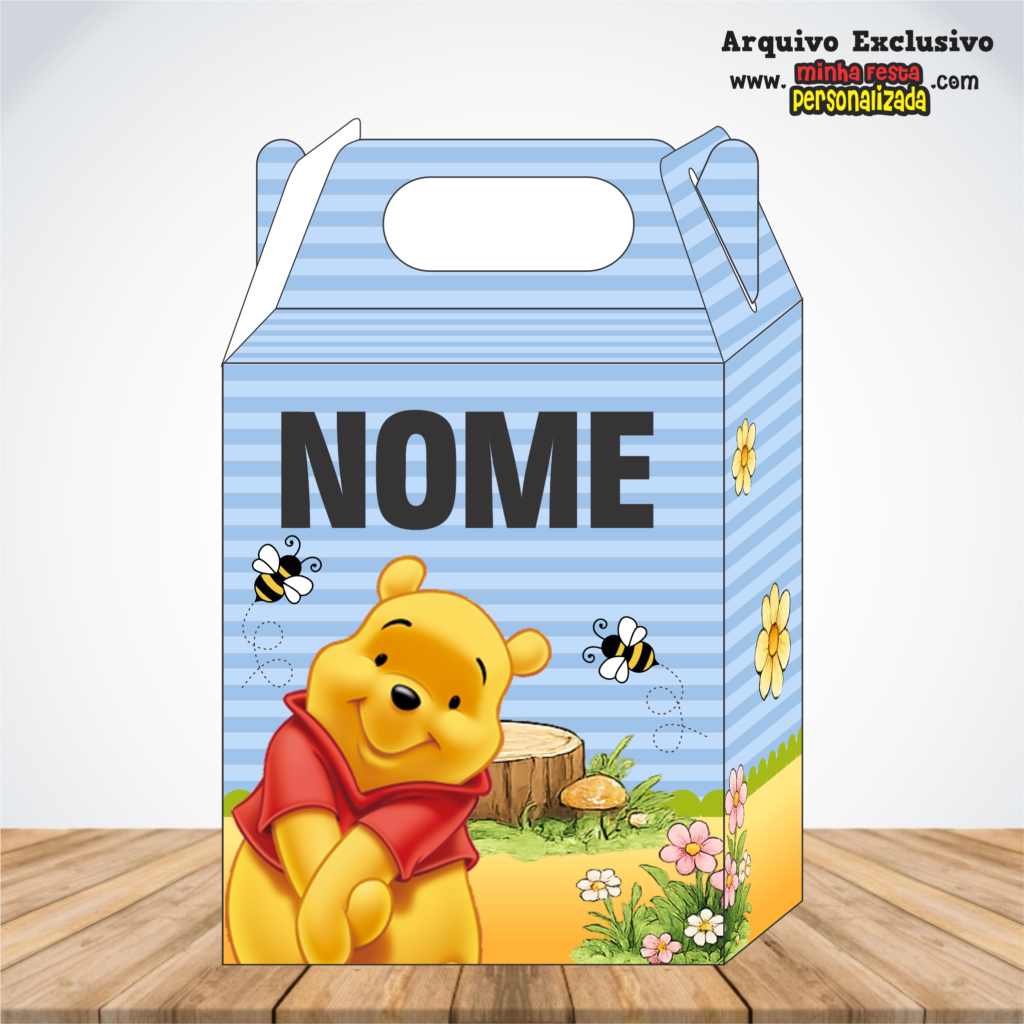 URSINHO POOH 1024x1024 - Caixa Maleta Diversos Temas Pronto Para Imprimir